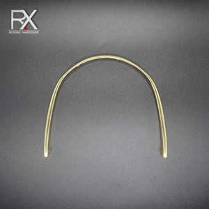 Cao Chất Lượng Kim Loại Sắt Hành Lý Vòng Túi Xách Xử Lý Với Hai Hạt Cho Túi - Product Image 4