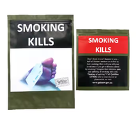 Sachet d'emballage en plastique refermable en gros pour tabac à rouler avec fermeture éclair et autocollant