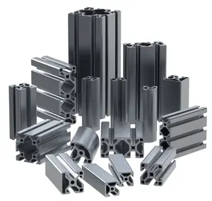 制造商定制6063工业挤压铝建筑型材挤压铝4040 T V槽型材
