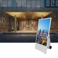 Chariot d'affichage numérique LCD portable et rechargeable, idéal pour les expositions, les magasins éphémères et autres événements