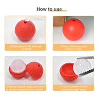 Moule à glaçons en silicone en forme de balle de golf de qualité supérieure et moules à boules de glace avec logo personnalisé pour activités promotionnelles
