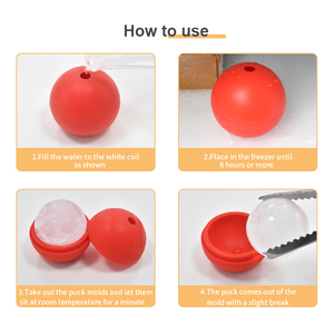 Moule à glace sphérique en silicone sans BPA, grande sphère, forme de ballon de football coloré, pour whisky bourbon - Product Image 6