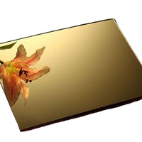 Plaque miroir acrylique dorée KINHO 1 mm, autocollante, pour décoration, 4x6ft, 4x8ft, 2, 3, moulures dorées, brillante, extrudée CN;SHN