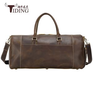 Sac de voyage en cuir véritable Tiding, grande capacité 20-35L, sac de sport, sac de loisirs pour homme - Product Image 4