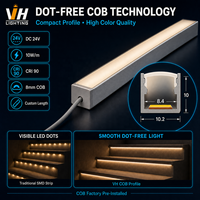 Luminaire d'escalier LED COB à longueur personnalisée, profil en aluminium pré-assemblé avec contrôleur de capteur de mouvement pour l'éclairage des escaliers