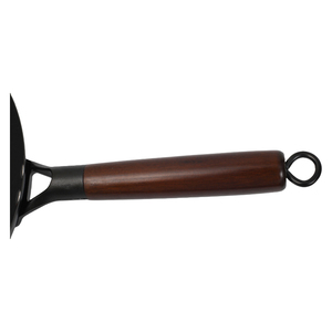 Số Lượng Lớn Giảm Giá Chảo 32Cm Màu Đen Sắt Trung Quốc Chảo Nấu Ăn Nồi Với Nắp Bằng Gỗ Dài Xử Lý - Product Image 6