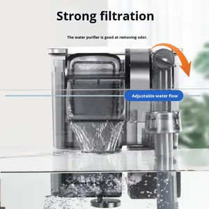 Pequeña pecera montada en la pared, filtro de máquina tres en uno integrado, bomba de agua de circulación, generador de oxígeno, accesorios para acuario - Product Image 2