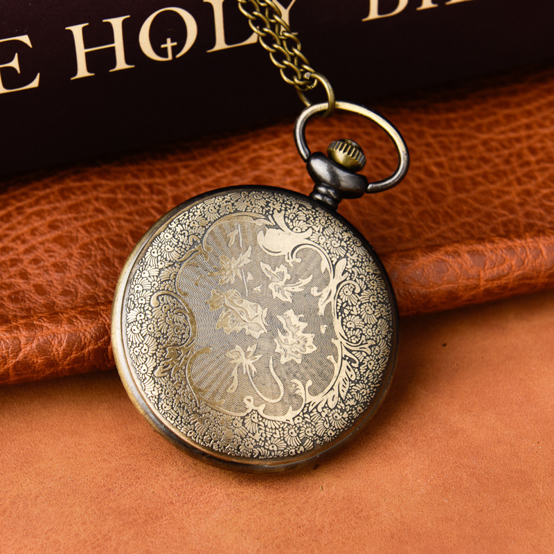 Nuovi arrivi Vintage orologio da tasca al quarzo collana con