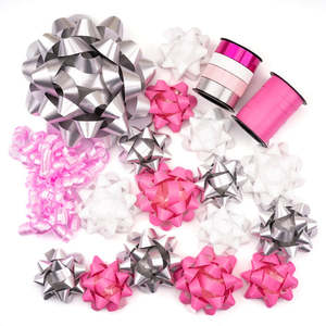 Wholesale Custom Metallic Color <b>Led</b> <b>Lights</b> <b>Star</b> Bow For Gift Wrapping Plastic Ribbon Bow For Decoration Gift Box Ribbon Bow - Product Image 1