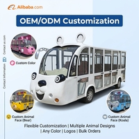 Bus touristique électrique Tarion 14 places en forme d'animal, certifié CE, 30 km/h, autonomie 100-130 km, 4 kW AC, entretien facile, prix usine