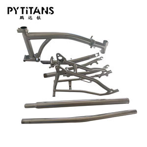 Telaio per bicicletta pieghevole in lega <span class=keywords><strong>di</strong></span> titanio resistente e ad alta resistenza telaio per bicicletta in titanio per ciclismo pieghevole - Product Image 3