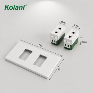 เต้ารับไฟฟ้าแบบฝัง Kolani 120 ขนาด 120 มม. แบบโมดูลาร์ 2 รู รองรับ 16A 250V สีขาว แผง PC พร้อมฝาครอบป้องกันเด็กและป้องกันไฟดูด - Product Image 2