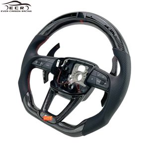 Volante de fibra de carbono LED personalizado privado Ever-Carbon Racing ECR para <span class=keywords><strong>Audi</strong></span> <span class=keywords><strong>Q7</strong></span> Q8 SQ7 SQ8 2020-2023 <span class=keywords><strong>Audi</strong></span> volante - Product Image 2