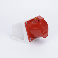 Prise industrielle étanche LEE-114/124 4 broches 3P+E 16A/32A 230V IP44 en cuivre pour montage en surface, idéale pour générateurs, camping-cars et alimentation de chantier
