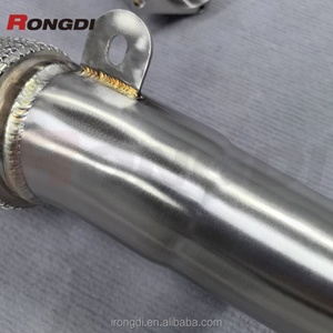 Rongdi Downpipe d'échappement monobloc coudé à mandrin avec réduction de diamètre pour M3 M4 F80 F82 S55 3.0t 2014-2019 en Acier Inoxydable 304 - Product Image 6