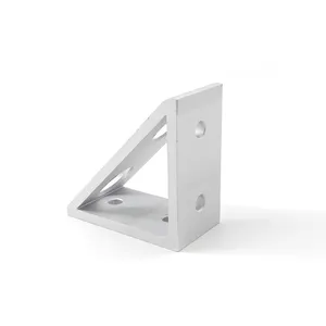 China Manufacturer Odm Oem 6158 4 Hole 45*45mm Inside Triangle Gusset Corner Bracket For 4545 Aluminium Profile 25 30 40 45