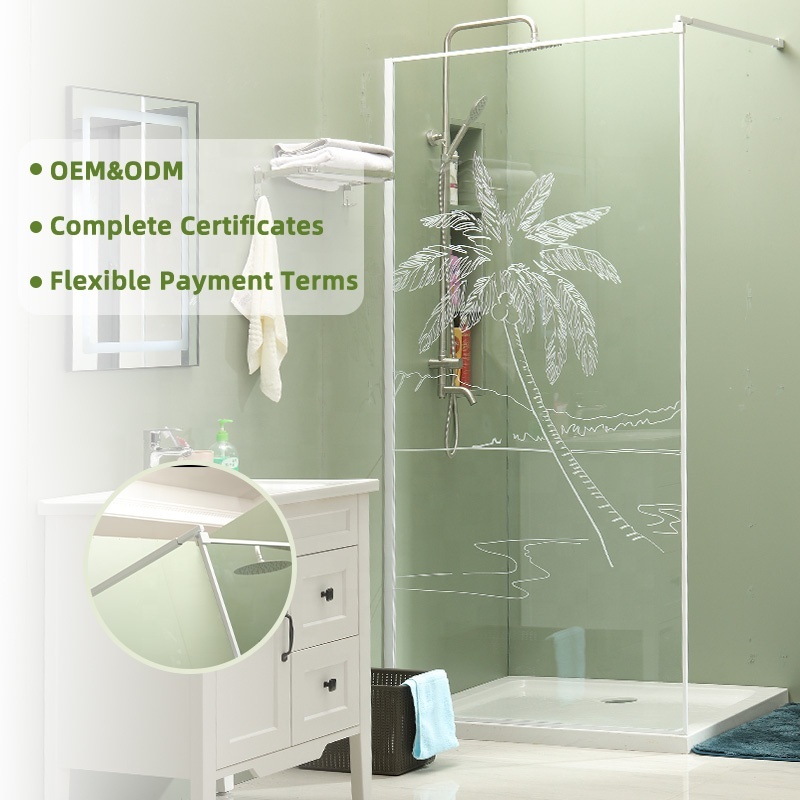 Manufacturer Tempered Glass Shower Partition Sliding
