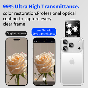 Không thể phá vỡ kính máy ảnh ống kính cho điện thoại di động bảo vệ màn hình điện thoại di động máy ảnh kính cho iPhone 17 Pro - Product Image 6