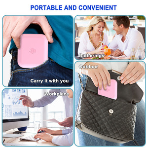 Portable square braces case with <b>mirror</b>, dustproof, easy to clean, cross-border orthodontic retainer and denture storage <b>box</b>. - Product Image 4