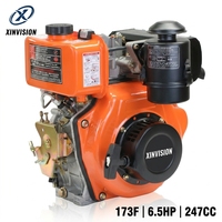 Moteur de motoculteur diesel 173F robuste, 5 CV, 247 cm³, 4 temps, qualité commerciale, pour travaux agricoles continus