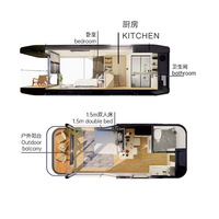 Maison capsule de luxe avec cuisine Maison modulaire Maison préfabriquée Petite maison entièrement personnalisée Maison préfabriquée en conteneur
