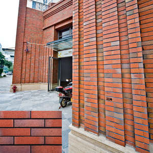 Brique murale extérieure mince chinoise de 240x60x12 mm résistante aux acides, adhésive, moderne, antibactérienne, pour mur extérieur - Product Image 3