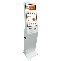 Kiosco de Autoservicio con Pantalla Táctil de 21.5, 27 y 32 Pulgadas, con Impresión, Pago y Escáner de Código QR