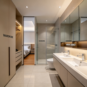 定制非洲风格两层楼房屋建筑设计现代风格三卧室平面图，带附建车库 - Product Image 5