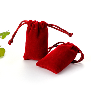 Luxury Jewelry Packaging Bags Necklaces Jewelry Suede Drawstring Pouch with Drawstring Rope - Product Image 2