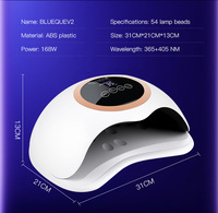 Lampe à ongles portable BLUEQUE Swift 168W UV/LED, solution de manucure automatique haute puissance, minuteurs réglables, séchage rapide, pour salon de manucure.