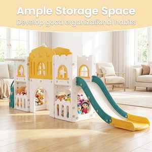 Casa de juegos de <span class=keywords><strong>escalada</strong></span> para interiores para niños, sala de juegos para bebés, equipo de juegos para niños pequeños, juego de columpio y toboganes de plástico para niños, juguetes deslizantes - Product Image 6