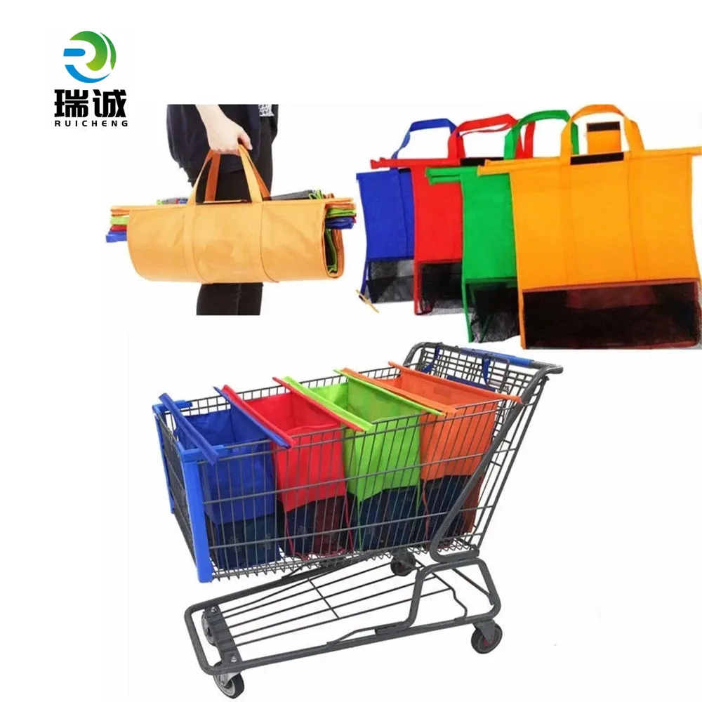 Ruicheng hochwertige kundenspezifische recycelbare Einkaufstaschen mit Logo Vliesstoff-Taschen für Supermarkt