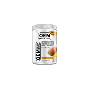 OEM Private Label 7G BCAA Muscle Recovery + Eletrólitos O pó de aminoácidos ajuda a apoiar a energia e o foco