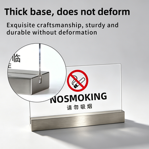 Stainless Steel Menu Rack Double-sided Display Stand Price Tag Board <strong>Table</strong> <strong>Card</strong> Desk <strong>Card</strong> - Product Image 4