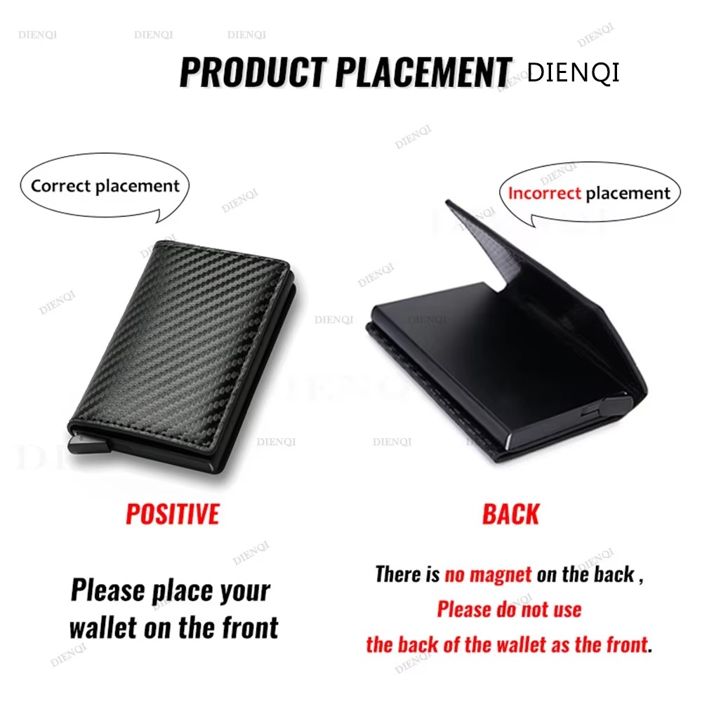 mens rfid blocking carbon fiber slim wallet