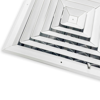 10x10 pouces en aluminium carré plafond diffuseur évent couverture cvc grille d'alimentation avec contrôle de débit