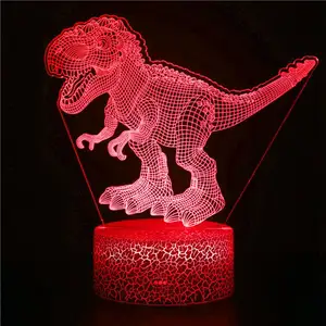 3D灯恐龙独角兽造型设计霓虹灯房间墙面装饰家用LED夜灯USB电池家居配件