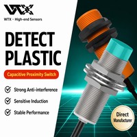 Capteur de proximité capacitif étanche série WTX-CP pour la détection de matériaux non métalliques tels que le plastique, le verre, le bois et les liquides