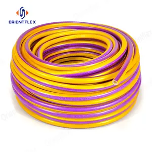 Hot koop agrarische 8.5mm 3 layer 5 lagen goede kwaliteit gele boerderij irrigatie hoge druk pvc spray tuinslang