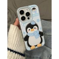 Coques de téléphone portable antichoc mignonnes motif pingouin pour iPhone 17 Air 16 Plus Pro Max 15 14 13 12 11 X XR – Housse de protection souple anti-chute