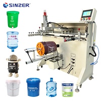 Machine d'impression sérigraphique semi-automatique de haute précision pour fûts chimiques avec écran tactile PLC et station rotative servo