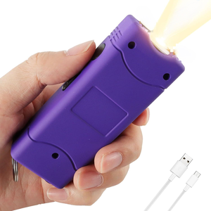 LED Flashlight Keychain for Women Sabre Spray Handheld Torch Portable Outdoor Pendant Black Light for Women Emergency Lighting