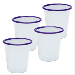 Taza de Metal Esmaltada de 310 ml, Forma de Cono, Taza de Metal Esmaltada Vintage para Camping, Taza para Café o Leche, Logotipo Personalizado OEM - Product Image 1