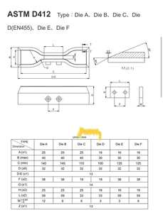 Coupe-échantillons en forme d'haltère ASTM D412 pour caoutchouc et plastique - Product Image 6