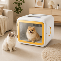 Séchoir pliable pour animaux de compagnie avec contrôle des odeurs à l'ozone, réglage de la température, flux d'air circulant, capacité 70L, séchage rapide pour chats et salles de bain