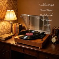 Lecteurs de disques vinyles et tourne-disques classiques rétro en gros de fabrication chinoise avec lecteur CD/radio USB/cassette