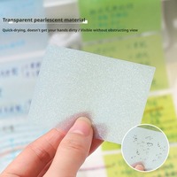 Bloc-notes adhésif transparent à paillettes, 105 feuilles, autocollants, motif monstre mignon, cadeau pour étudiants
