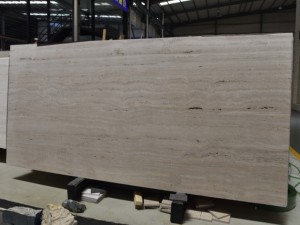 UnionStone Italie – Nouvelle dalle de travertin romain grand format, design moderne, poli, beige-blanc, écologique, pour revêtements de sol et murs d'hôtels et villas - Product Image 3