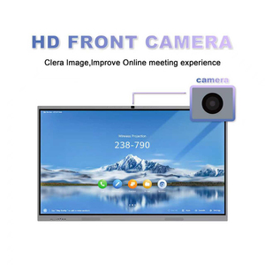 ไวท์บอร์ดอินเทอร์แอคทีฟแบบสัมผัสได้ 20 จุด หน้าจอ LCD ขนาด 75 นิ้ว UHD กรอบอะลูมิเนียม ระบบ Android/Windows กระจกกันแสงสะท้อน 4 มม. - Product Image 5