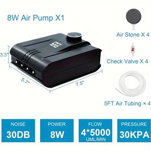 조정 가능한 산소 흐름을 재고 사일런트 수족관 공기 펌프 수족관 수경법 및 연못에 적합한 수족관 공기 펌프 - Product Image 2